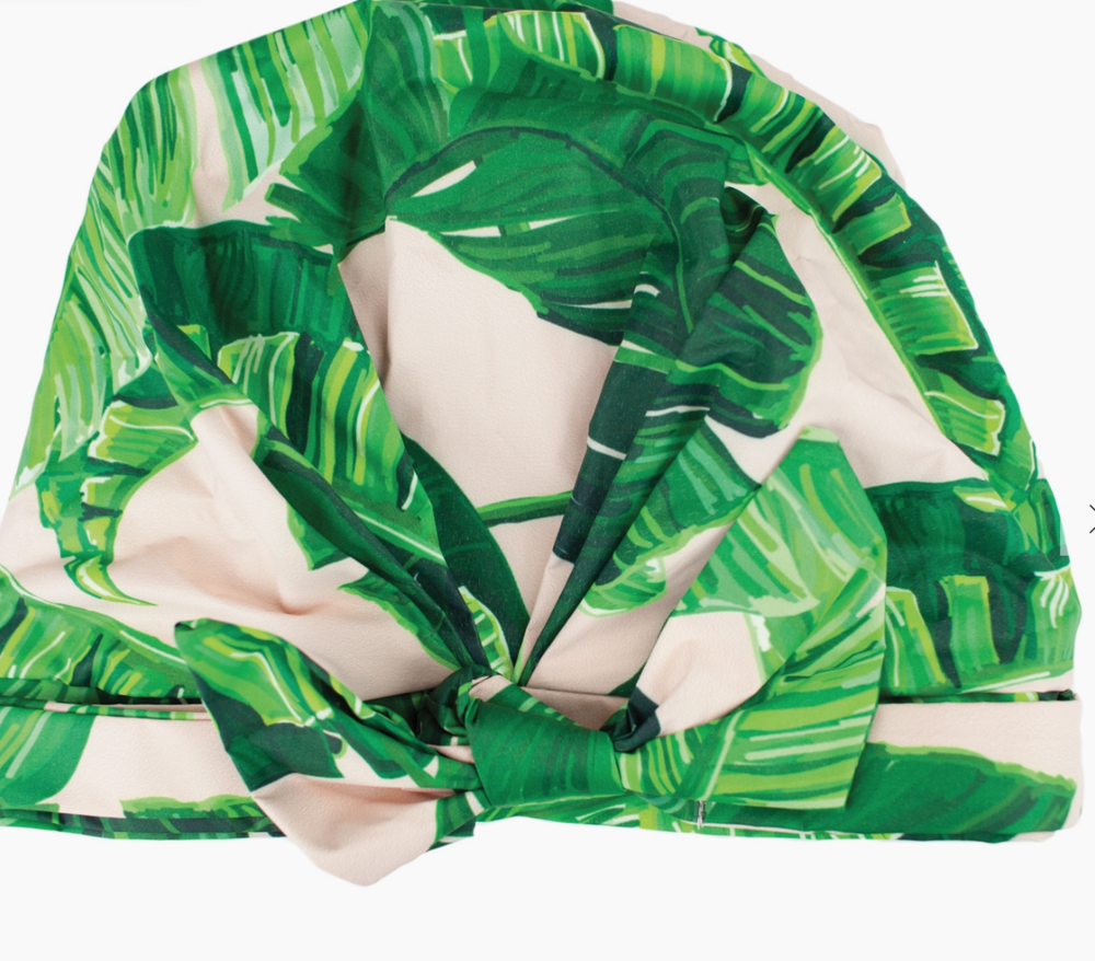 Luxe Shower Cap –  Palm Print 
